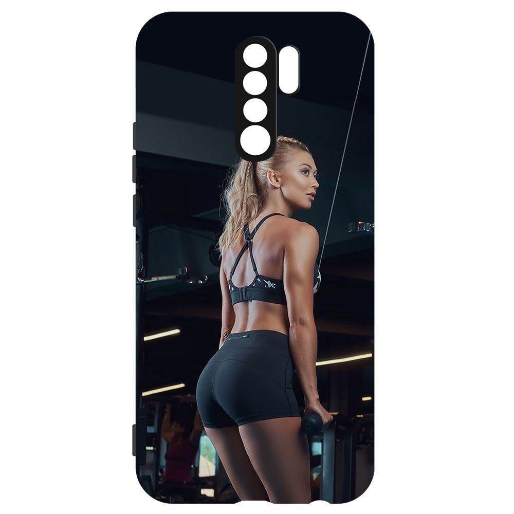Чехол-накладка Krutoff Soft Case Шорты женские для Xiaomi Redmi 9 черный