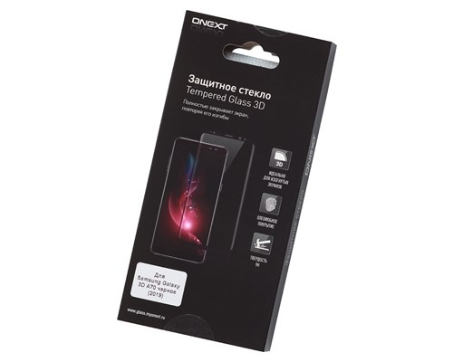 

Стекло защитное ONEXT для Samsung Galaxy A70 (2019) 3D Black Frame, для Samsung Galaxy A70 (2019) 3D Black Frame