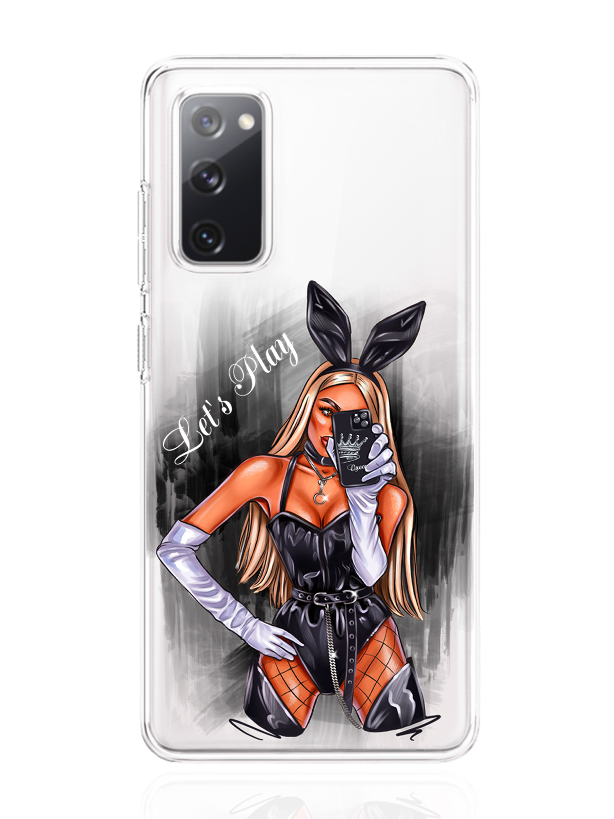 

Чехол MustHaveCase для Samsung Galaxy S20 FE Игривая зайка Let's Play прозрачный, Samsung Galaxy S20 FE Игривая зайка Let's Play
