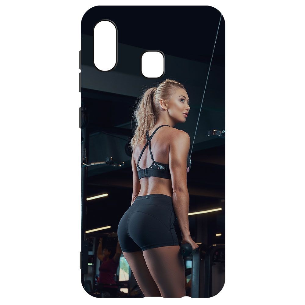 Чехол-накладка Krutoff Soft Case Шорты женские для Samsung Galaxy A20 (A205) черный