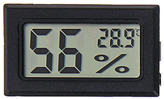 фото Встраиваемый термометр с измерением влажности техметр т-1804 (черный)