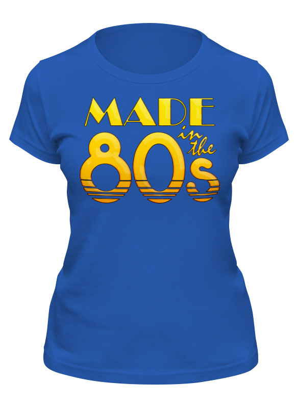 

Футболка женская Printio Madeinthe80s синяя L, Синий, Madeinthe80s