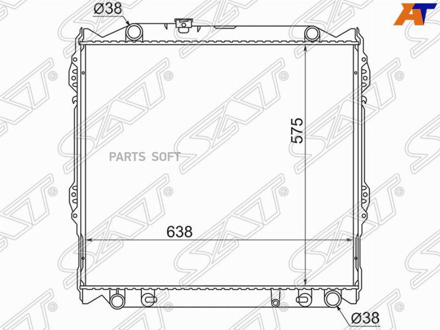 

Радиатор Toyota Land Cruiser Prado/Surf/4-Runner Kz/Kd 95-02 Diesel Sat арт. TY0008-J95D