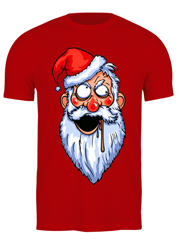 

Футболка мужская Printio Crazysanta красная L, Красный, Crazysanta