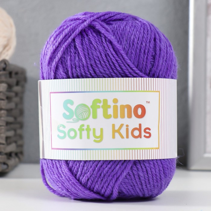 

Пряжа 100% акрил Softy Kids 90м ±5м 50 гр цвет сине-фиолетовый (2 шт)