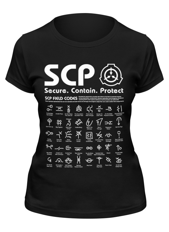 

Футболка женская Printio Scp foundation черная L, Черный, Scp foundation
