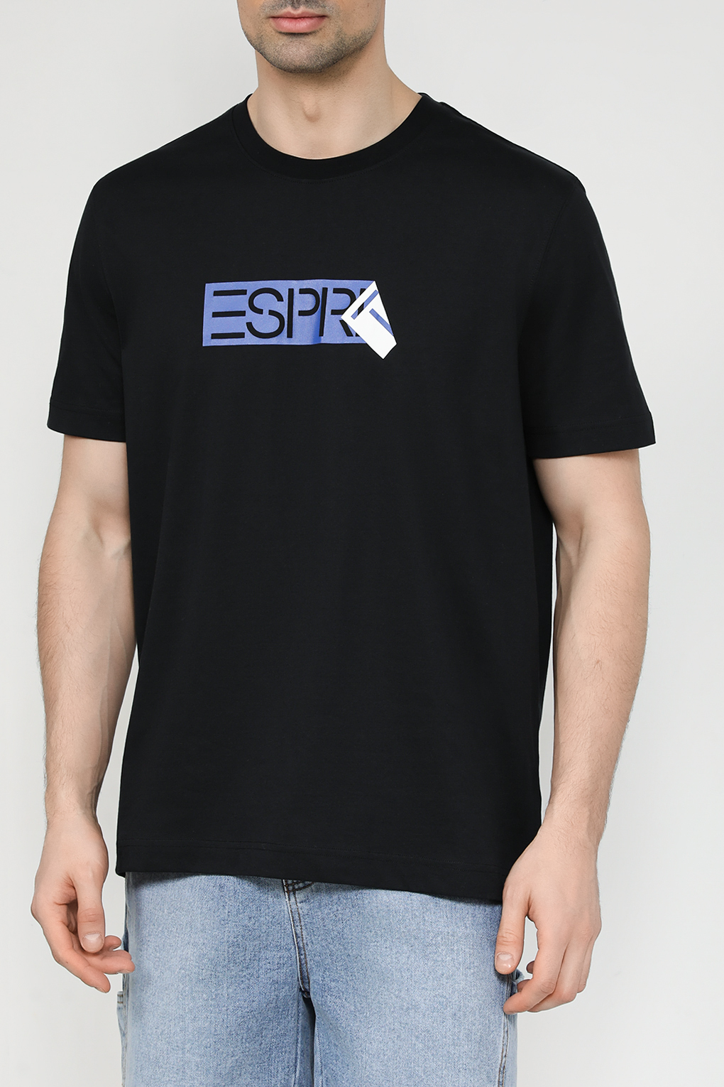 

Футболка мужская Esprit Casual 034EE2K302 черная S, Черный, 034EE2K302