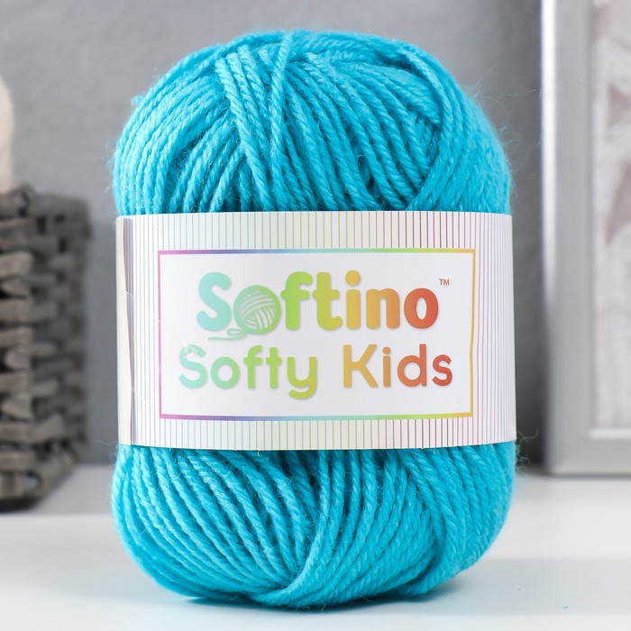 

Пряжа 100% акрил Softy Kids 90м ±5м 50 гр цвет 17 темно-голубой (2 шт)