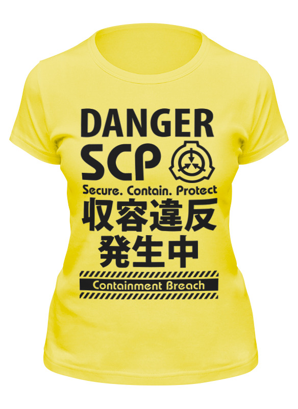 

Футболка женская Printio Scp foundation желтая L, Желтый, Scp foundation