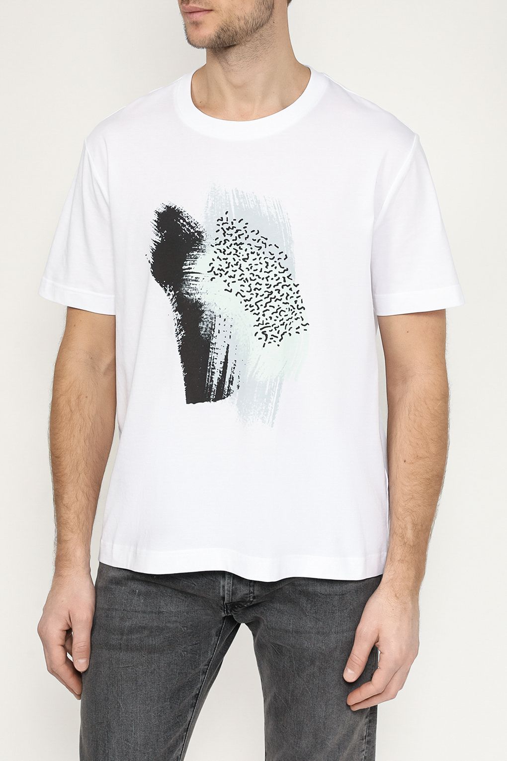 

Футболка мужская Esprit Casual 024EE2K319 белая S, Белый, 024EE2K319