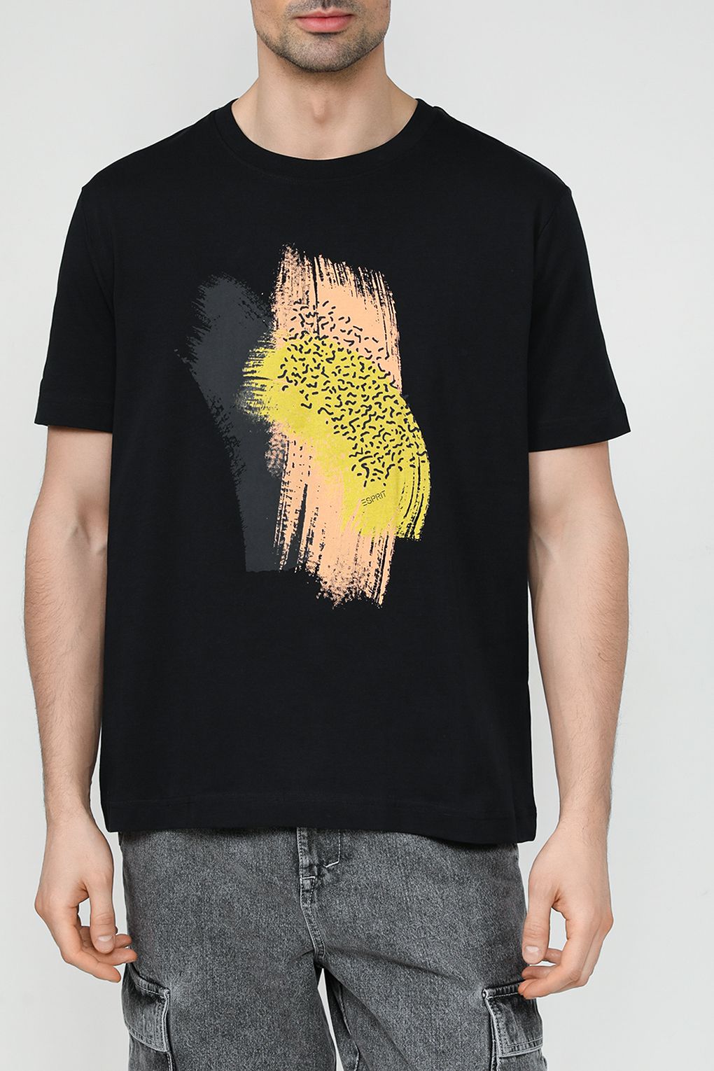 

Футболка мужская Esprit Casual 024EE2K319 черная M, Черный, 024EE2K319