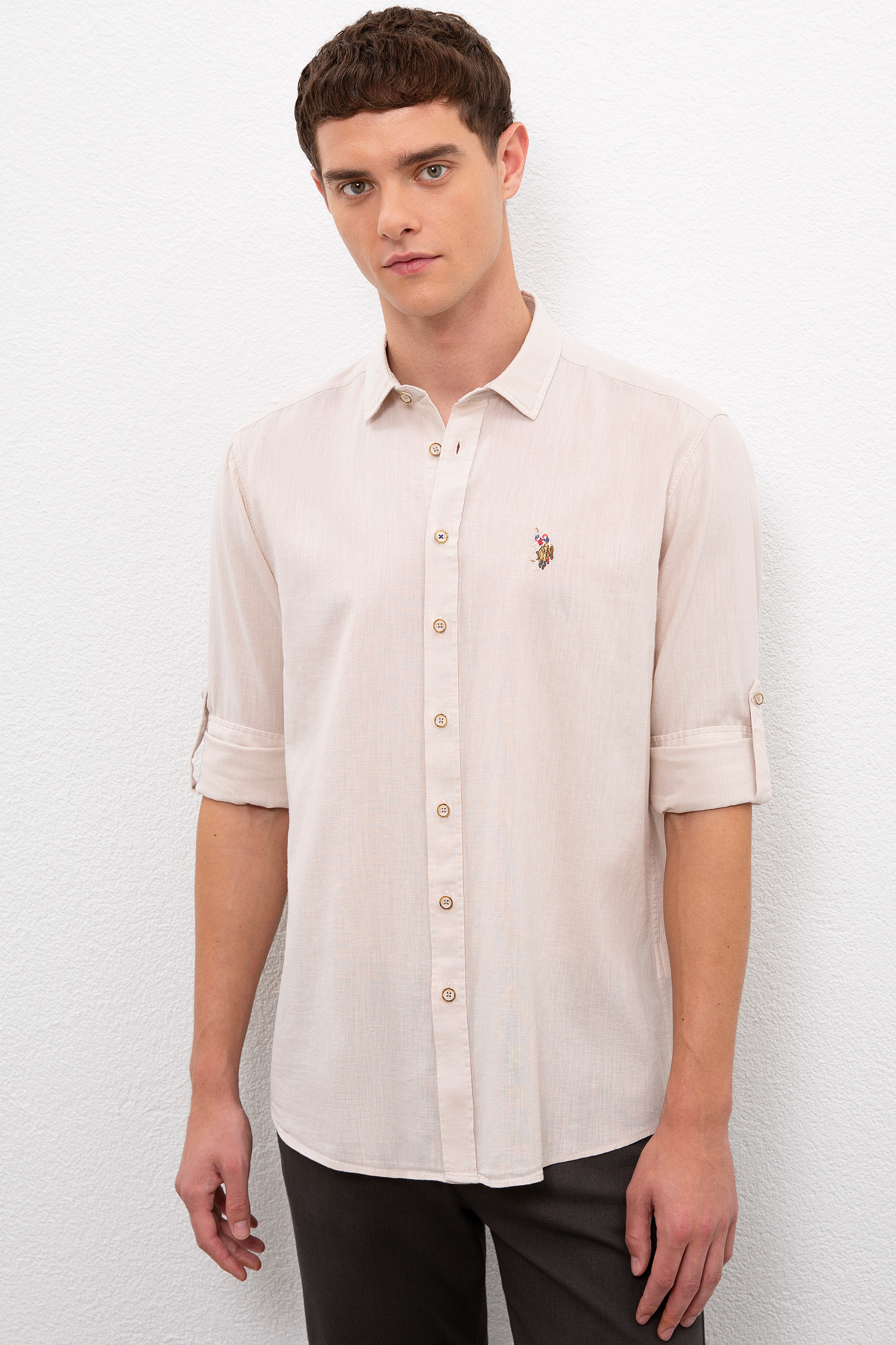 

Рубашка мужская U.S. POLO Assn. G081SZ0040ENZO020Y бежевая 2XL, G081SZ0040ENZO020Y