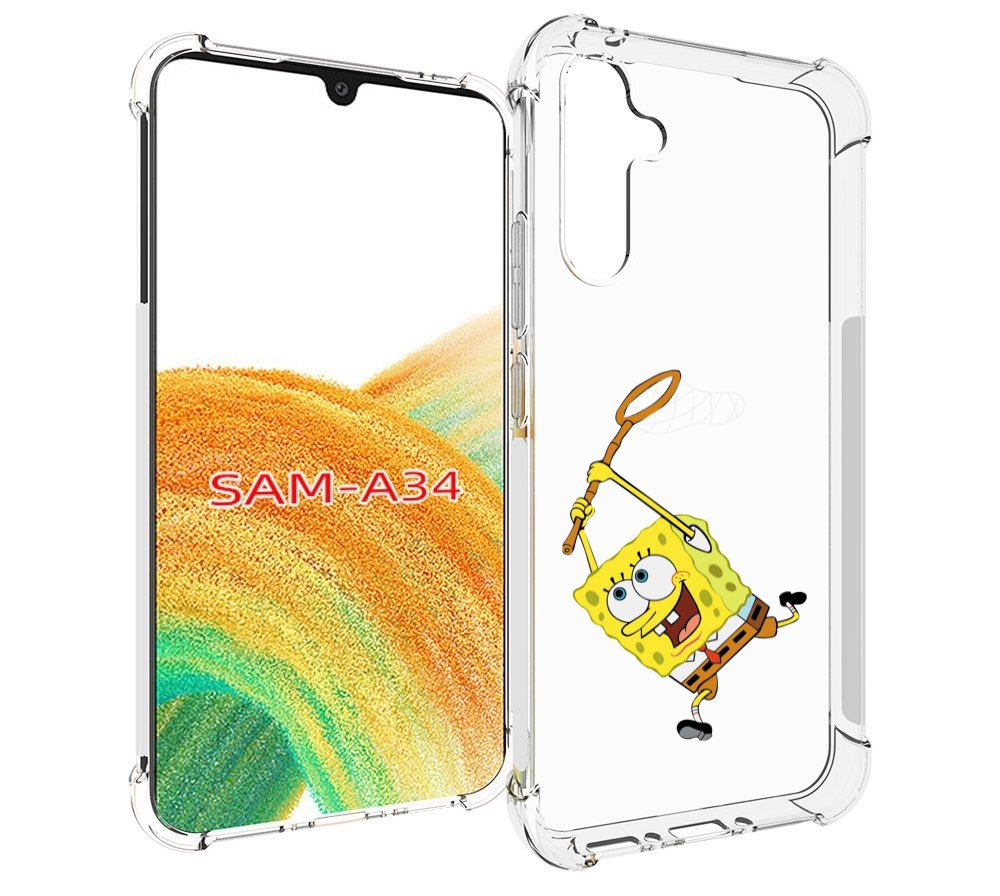 

Чехол MyPads спанчбоб-с-сочком для Samsung Galaxy A34, Tocco