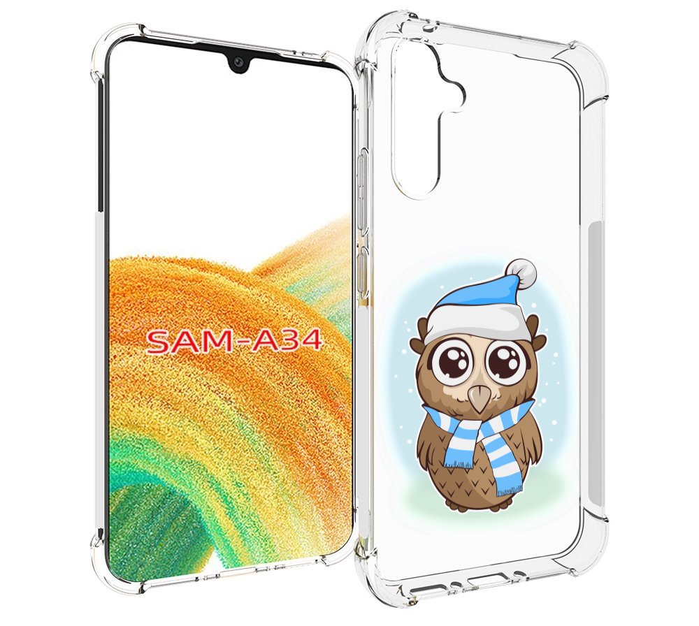 

Чехол MyPads сова-в-шарфике-и-шапке для Samsung Galaxy A34, Tocco