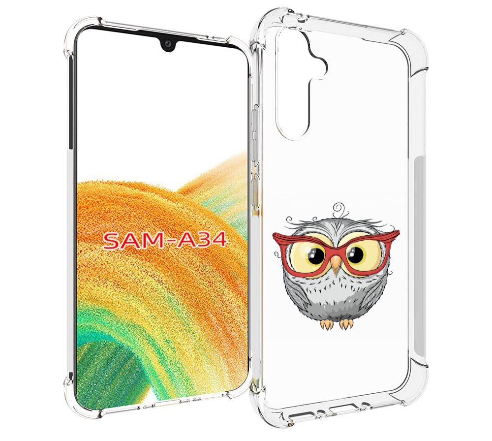 

Чехол MyPads сова-в-красных-очках для Samsung Galaxy A34, Tocco
