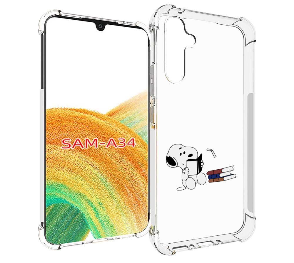 

Чехол MyPads собака-с-книжками для Samsung Galaxy A34, Tocco