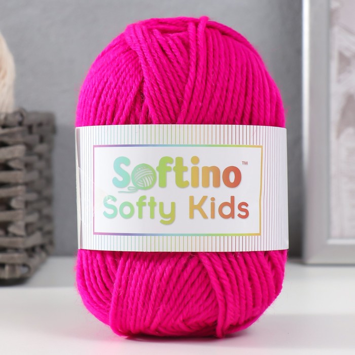

Пряжа 100% акрил Softy Kids 90м ±5м 50 гр цвет 13 красно-фиолетовый (2 шт), Розовый