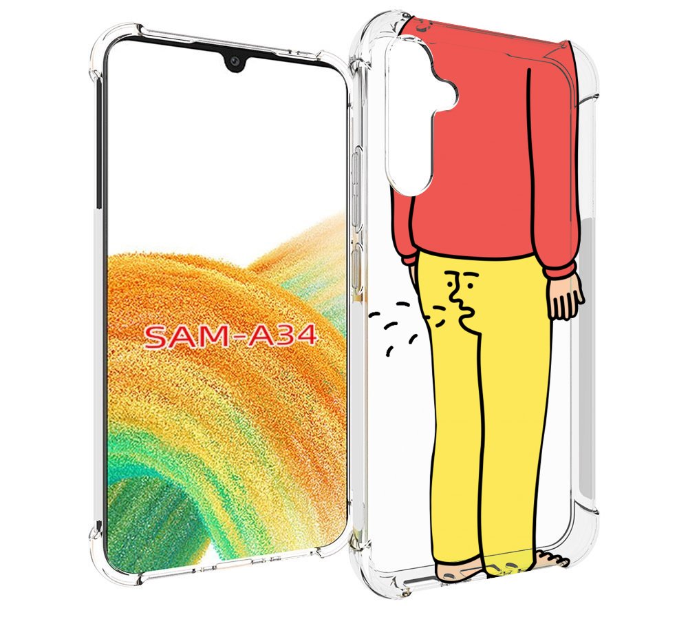 

Чехол MyPads смешной-мужчина для Samsung Galaxy A34, Tocco