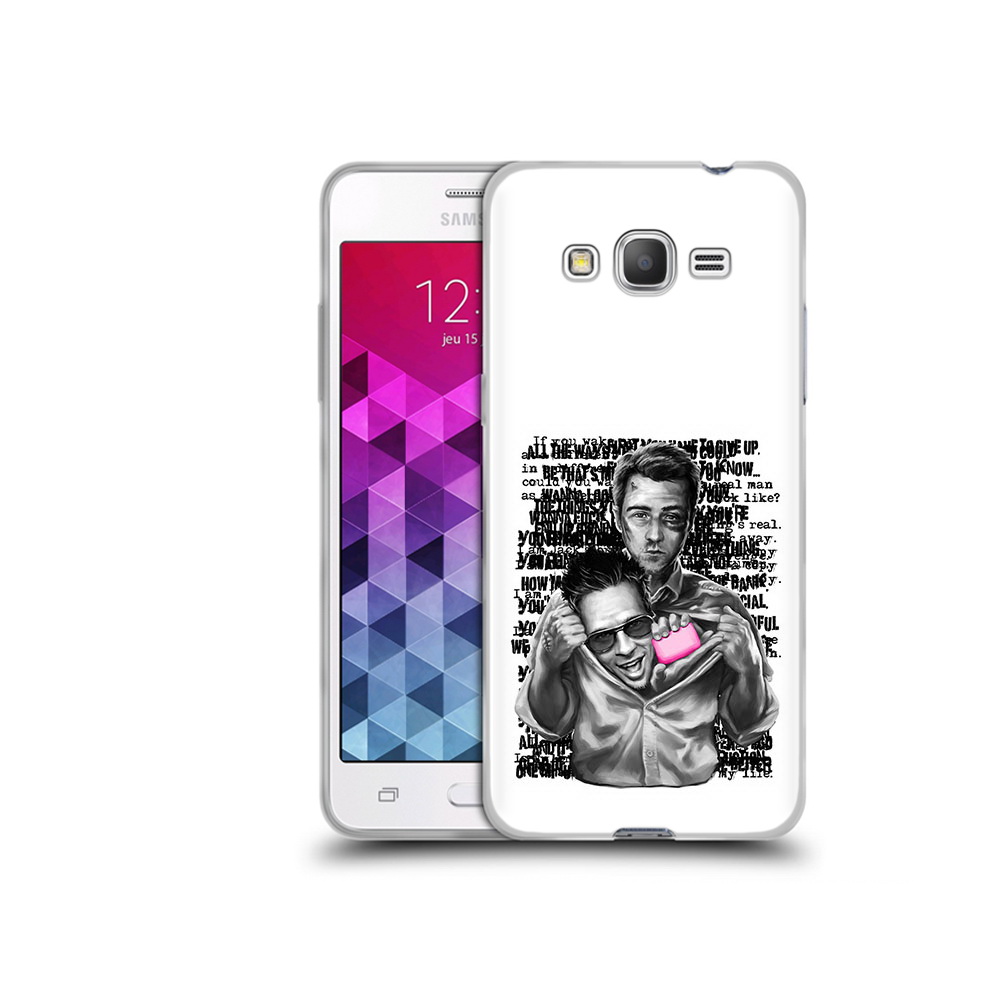 

Чехол MyPads Tocco для Samsung Galaxy Grand Prime бойцовский клуб, Прозрачный, Tocco