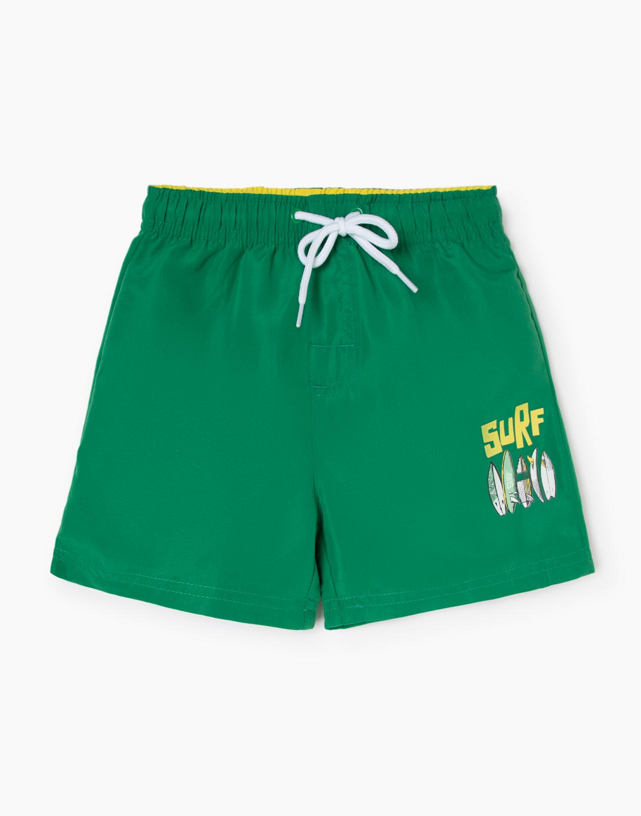 Зелёные пляжные шорты с принтом для мальчика р.92