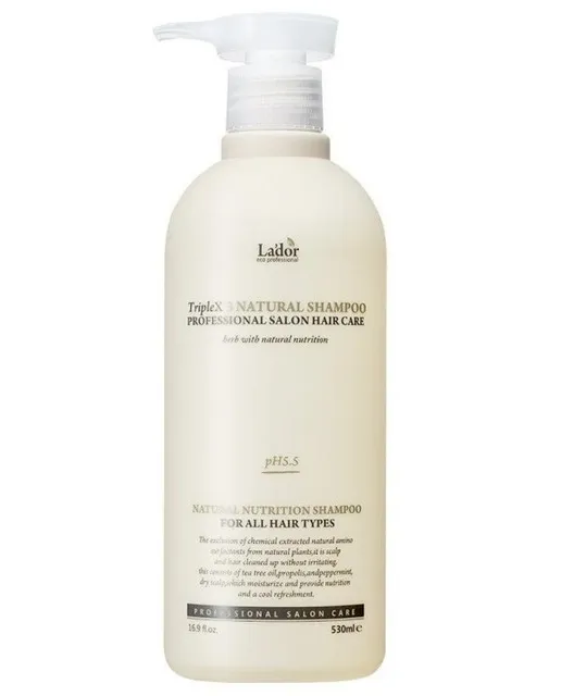 

Шампунь с натуральными ингредиентами Triplex Natural Shampoo Lador, 530 мл.