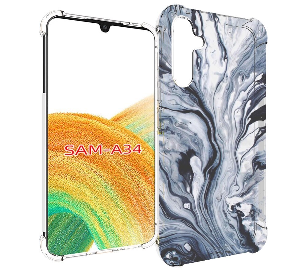 

Чехол MyPads серая краска для Samsung Galaxy A34, Tocco