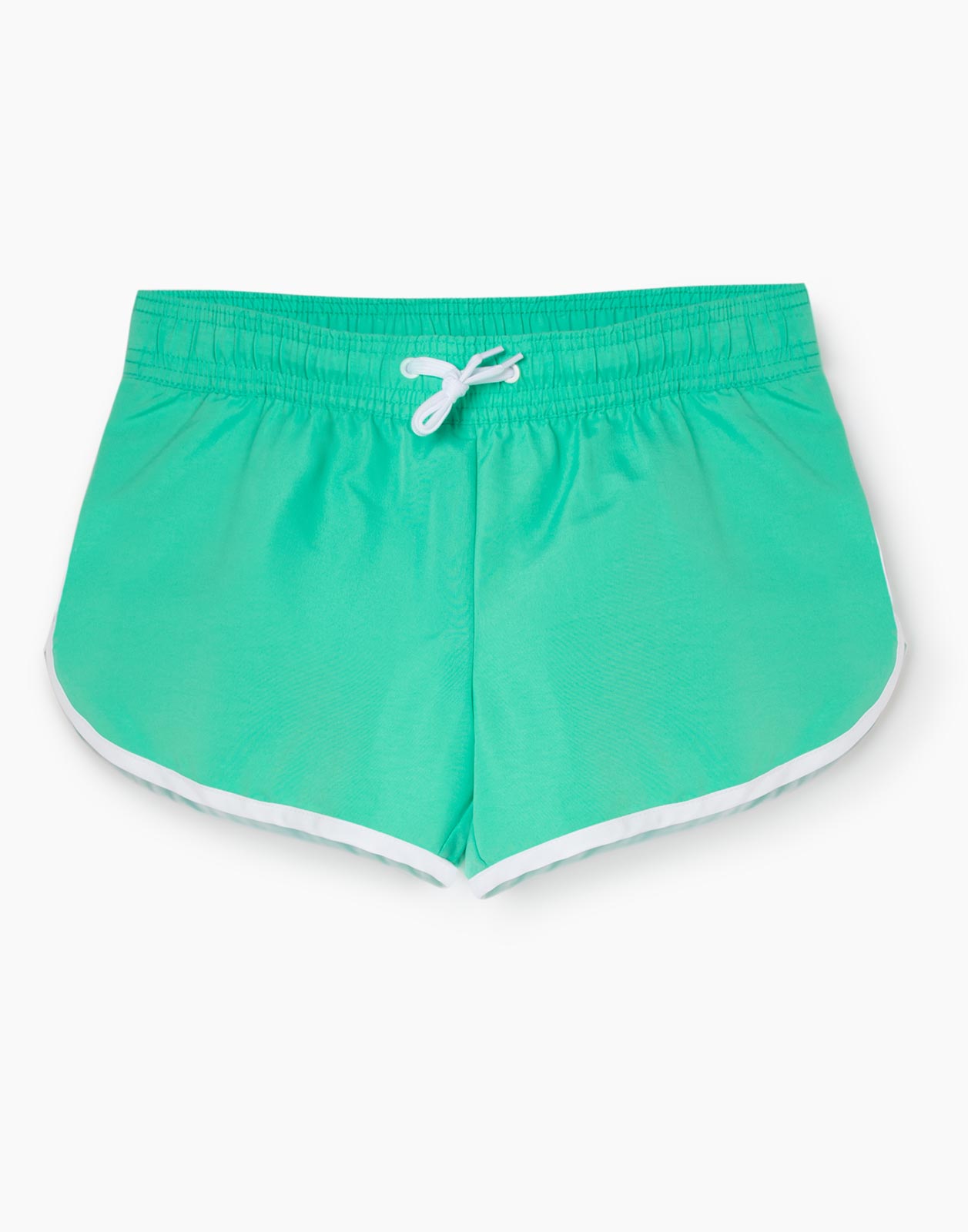 Зелёные пляжные шорты для девочки р.134-140