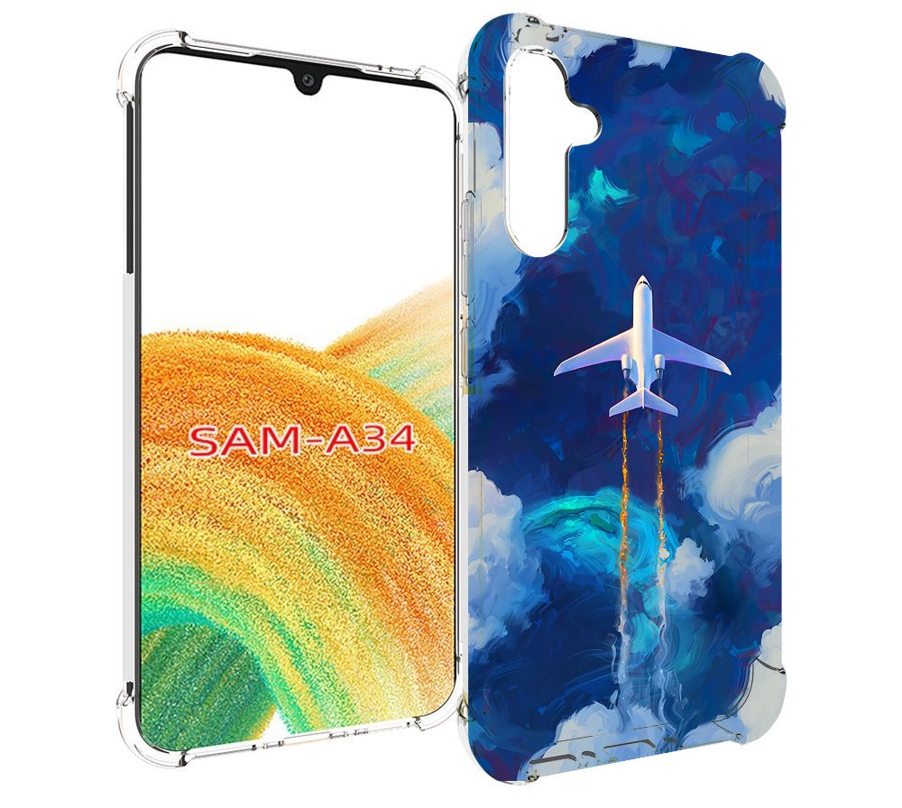 

Чехол MyPads самолет-в-небе-рисунок для Samsung Galaxy A34, Tocco