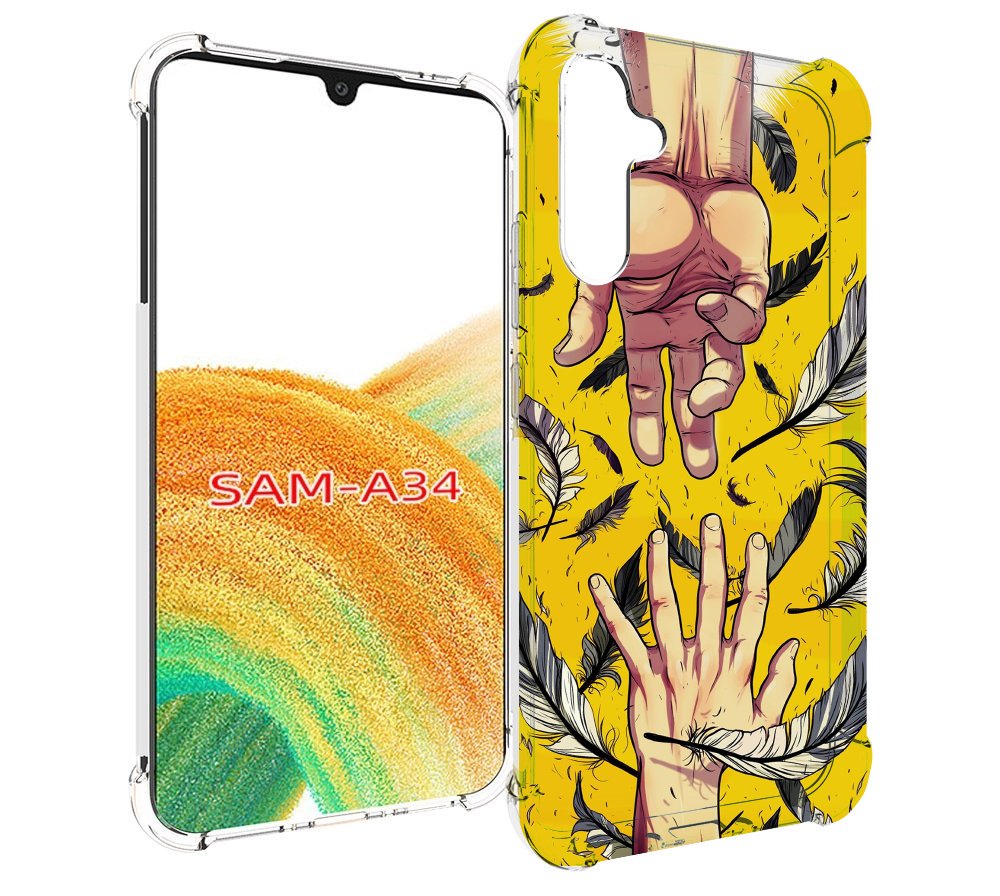

Чехол MyPads рука-в-руку для Samsung Galaxy A34, Tocco