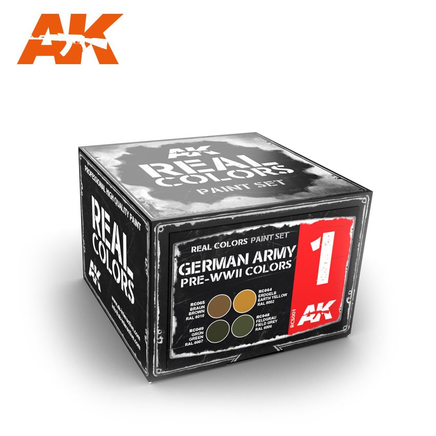 фото Набор акриловых красок ak interactive real colors german army pre-wwii colors set