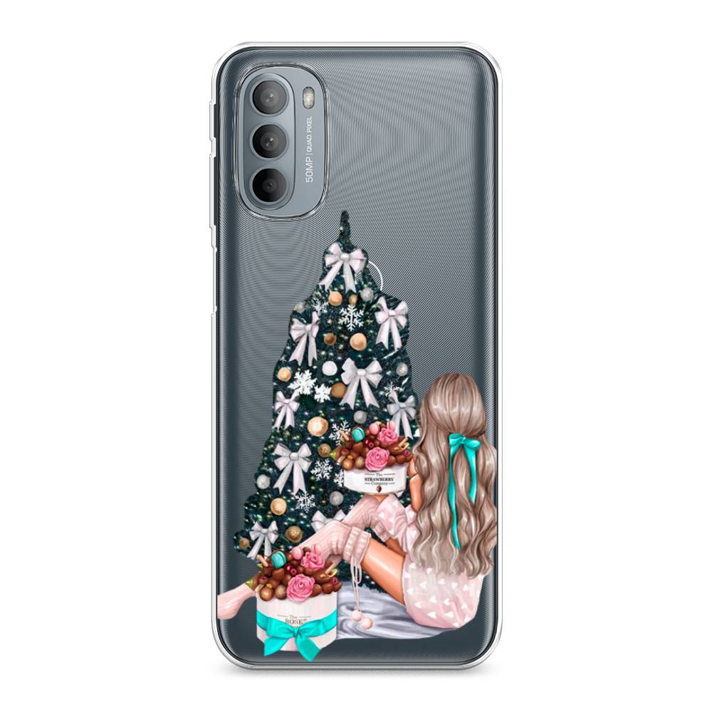 

Чехол на Motorola Moto G31 "New Year", Зеленый;бежевый;голубой, 241850-5