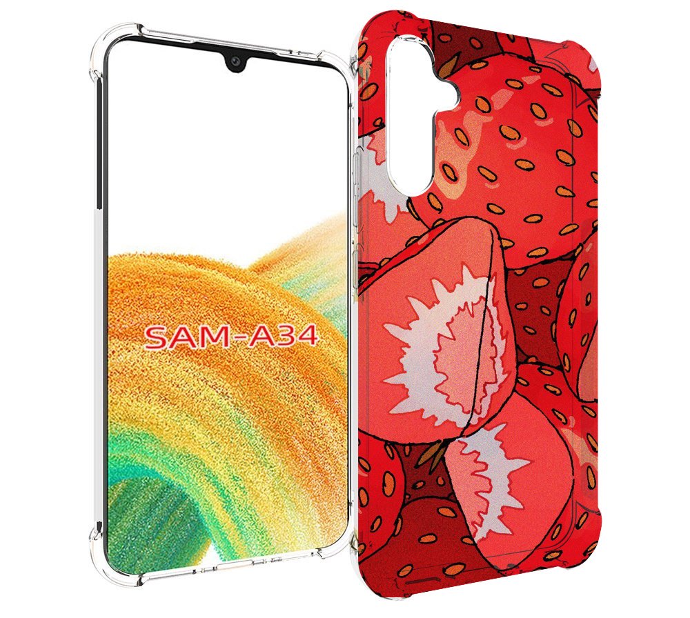 

Чехол MyPads рисованная-клубника для Samsung Galaxy A34, Tocco