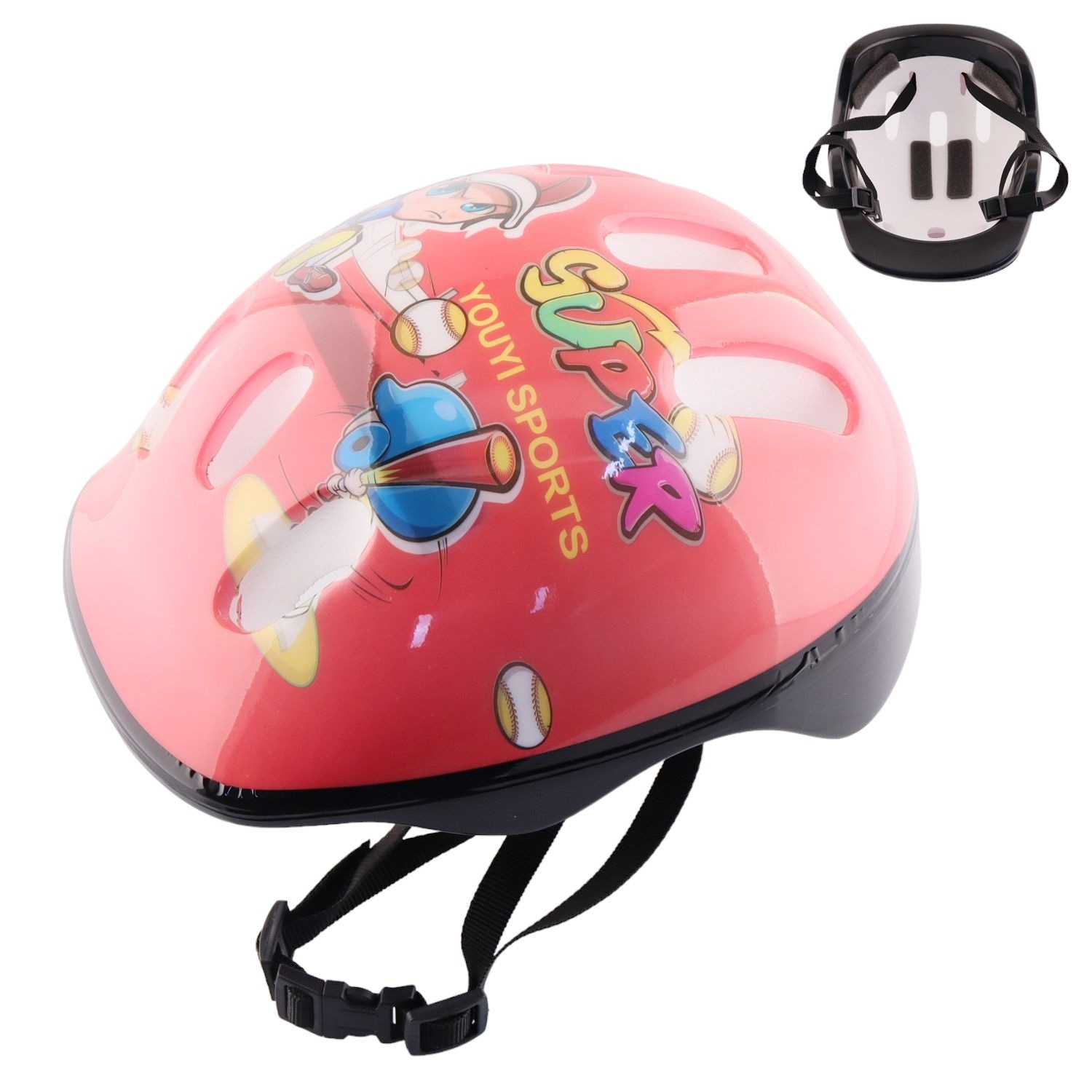 Шлем велосипедный детский (розовый) SPORTS