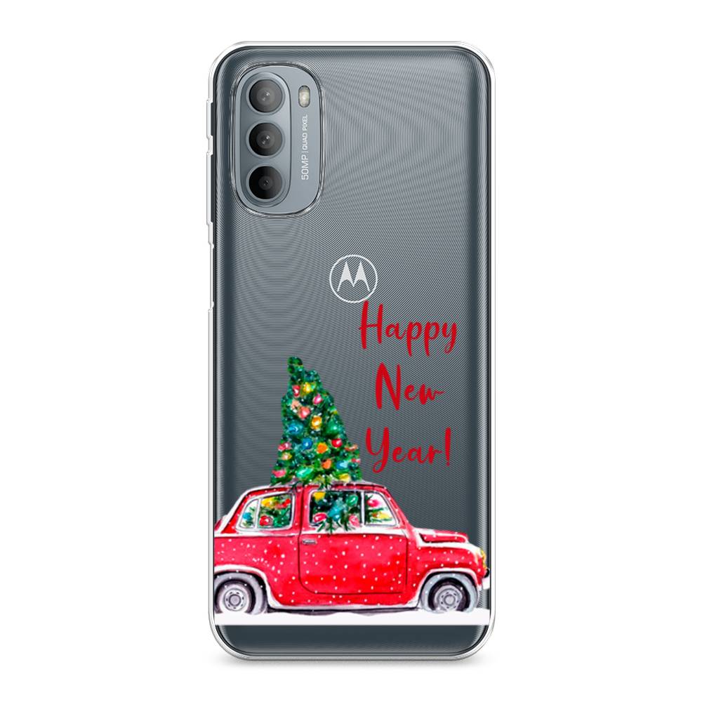 

Чехол на Motorola Moto G31 "Happy New Year", Красный;зеленый, 241850-5