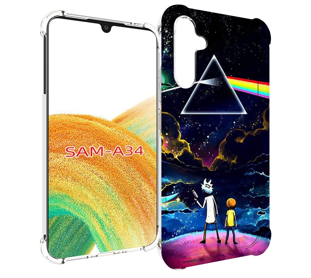 

Чехол MyPads рик и морти в космосе для Samsung Galaxy A34, Tocco