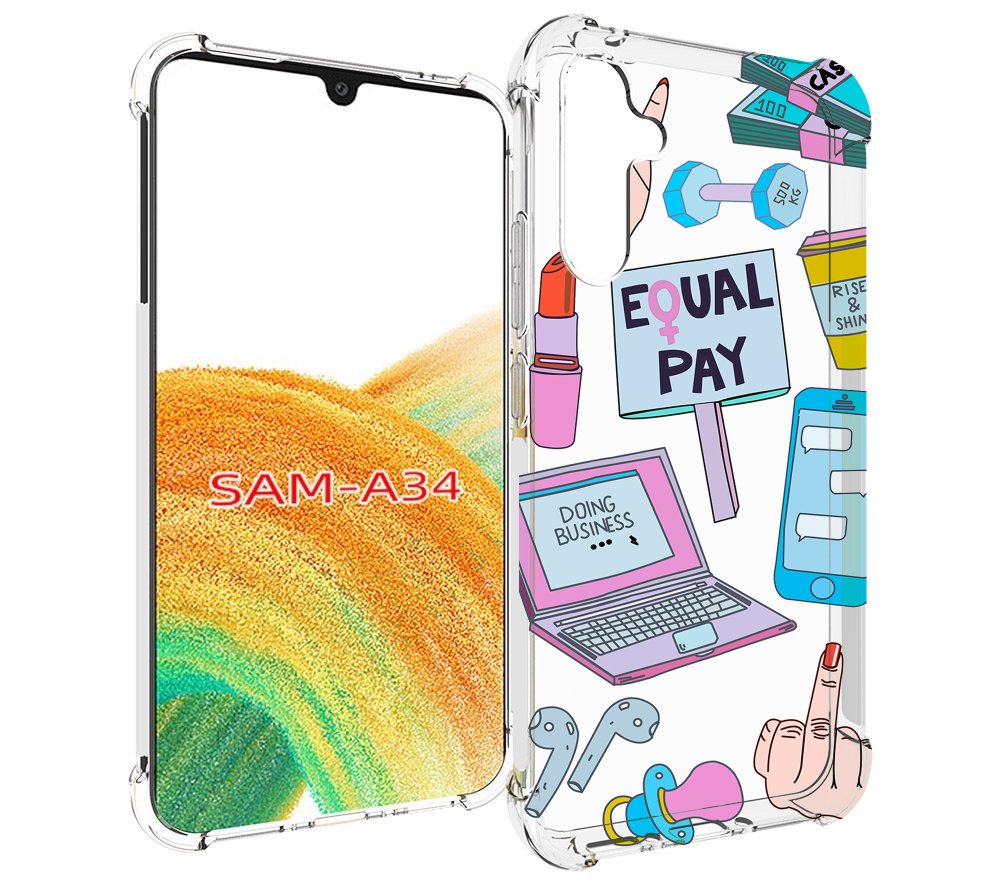 

Чехол MyPads разные-штучки для Samsung Galaxy A34, Tocco