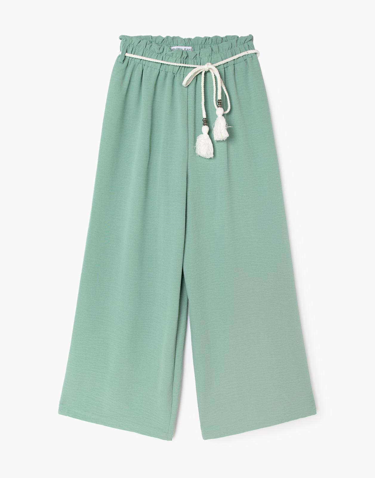 

Зелёные брюки Wide leg из вискозы для девочки р.140, Зеленый, GPT008982