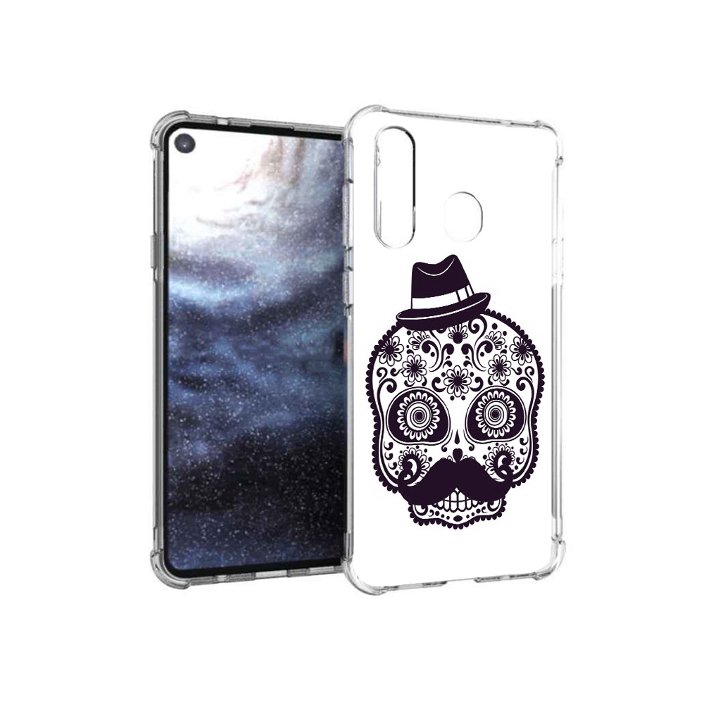 

Чехол MyPads Tocco для Samsung Galaxy A8s разрисованный скелет (PT124633.501.575), Прозрачный, Tocco