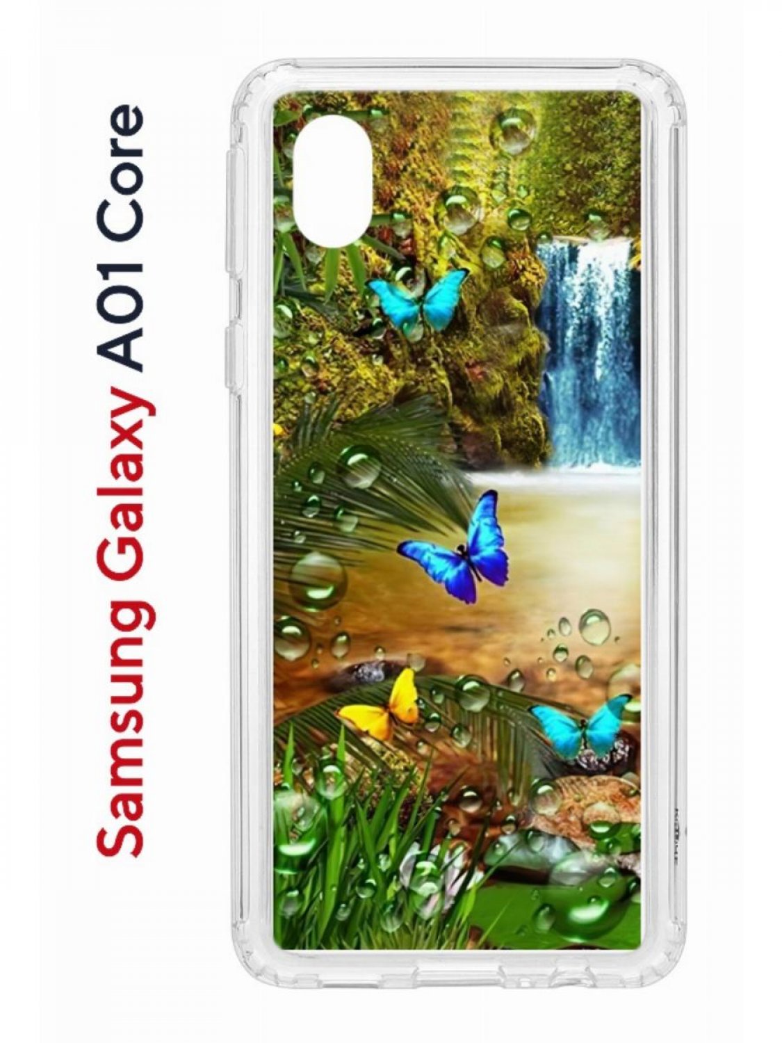 Чехол на Samsung Galaxy A01 Core с принтом Kruche Print Водопад, противоударный бампер