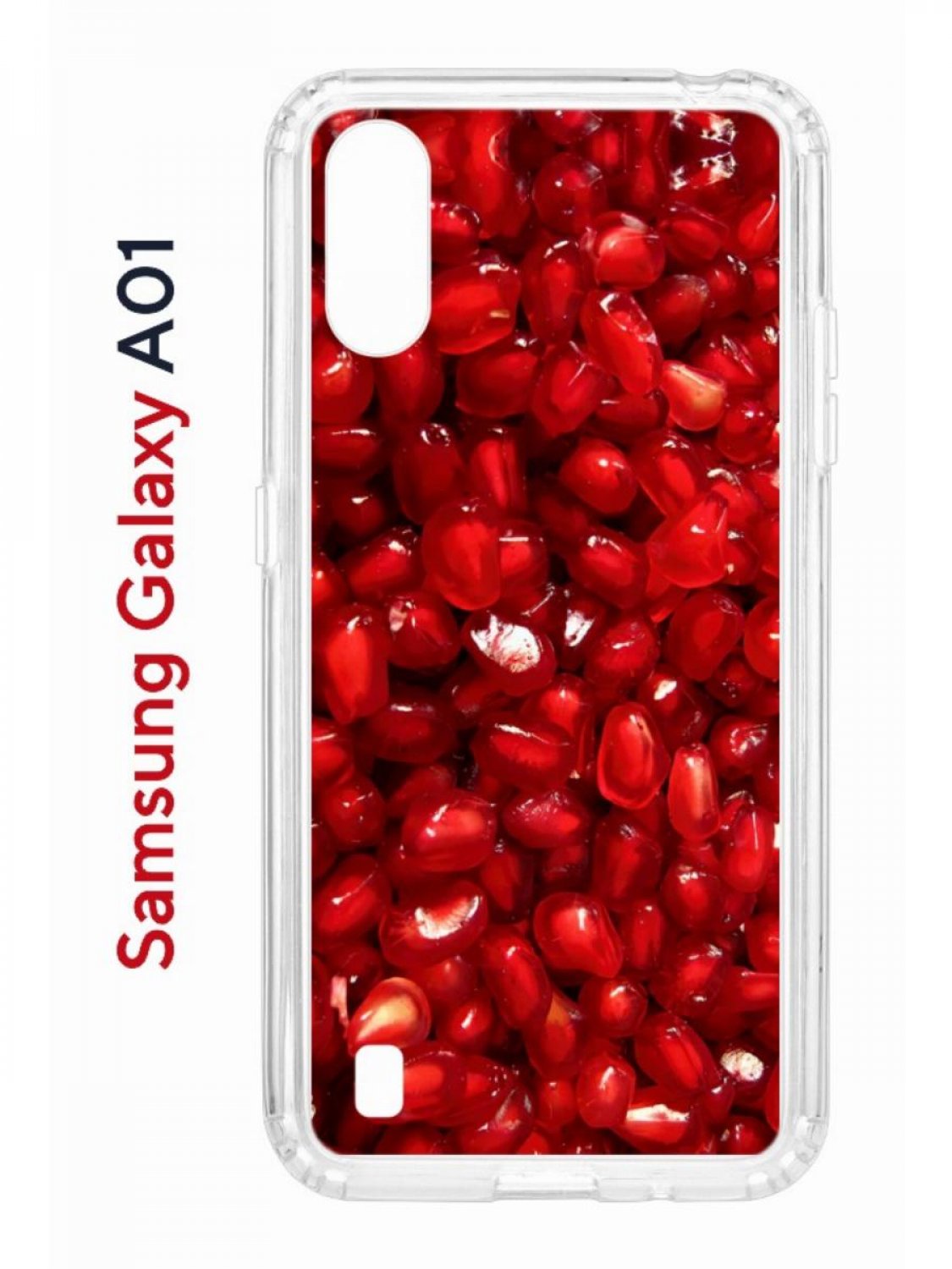 Чехол на Samsung Galaxy A01/A015 с принтом Kruche Print Гранат, противоударный бампер