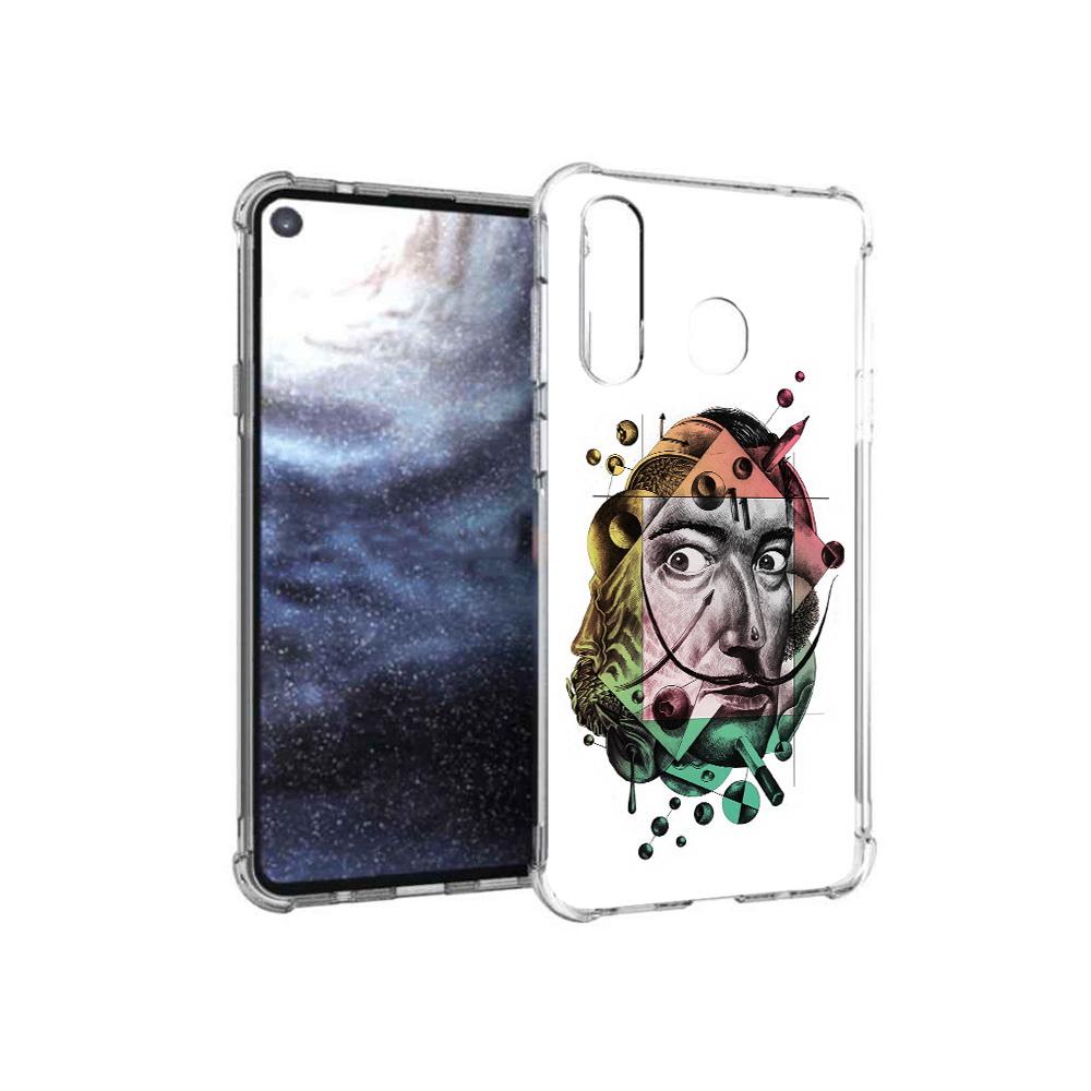 

Чехол MyPads Tocco для Samsung Galaxy A8s разноцветное лицо абстракция (PT124633.501.570), Прозрачный, Tocco