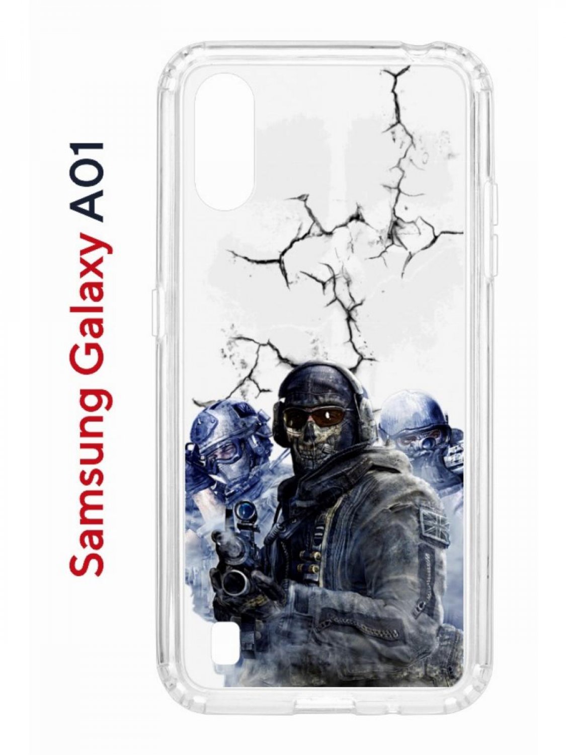 фото Чехол на samsung galaxy a01/a015 kruche print call of duty, противоударный бампер кruче