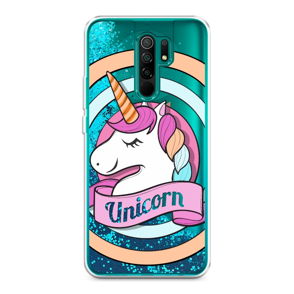 

Жидкий чехол с блестками "Unicorn зефирный" на Xiaomi Redmi 9, 38393-1