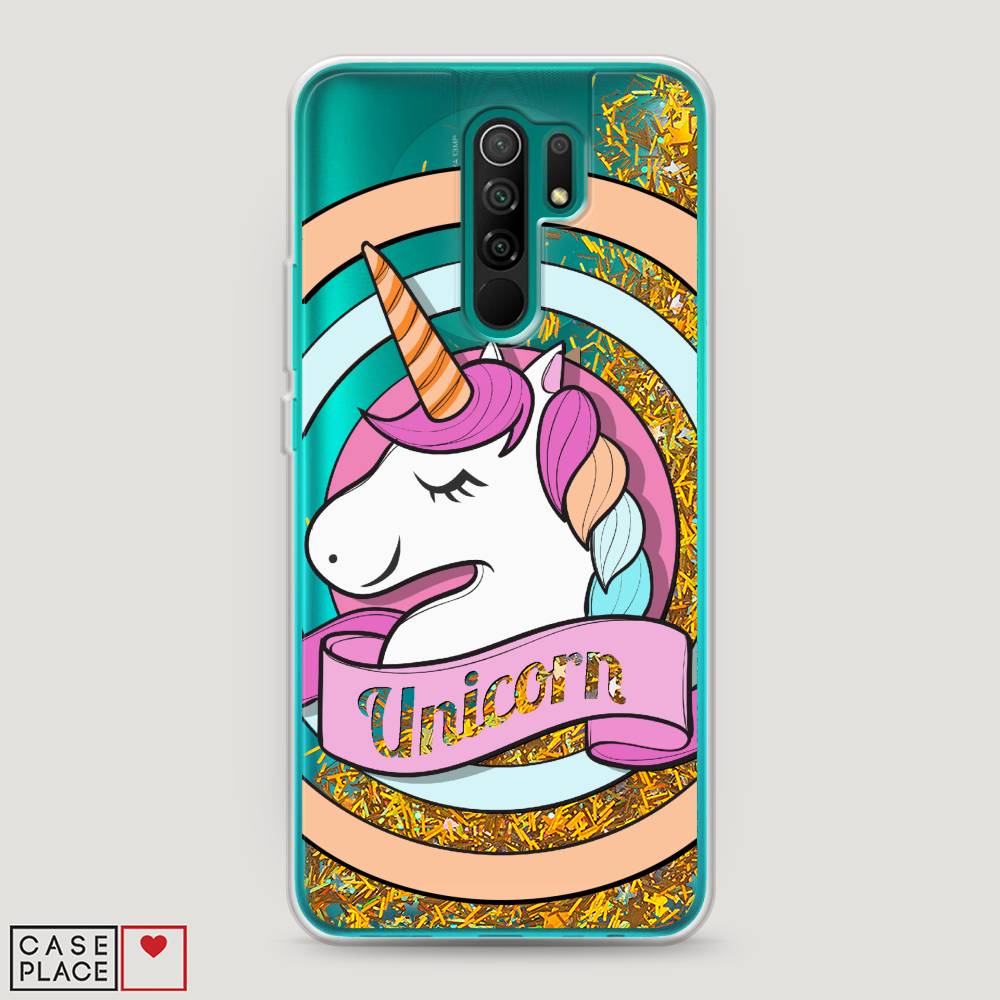 

Жидкий чехол с блестками "Unicorn зефирный" на Xiaomi Redmi 9, 38390-1