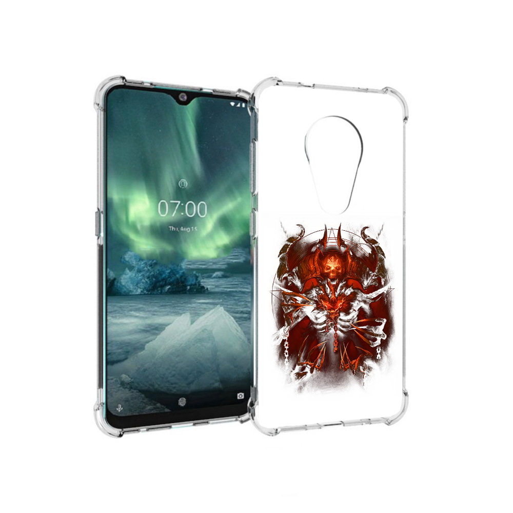 

Чехол MyPads Tocco для Nokia 7.2 яркий демон (PT139171.105.708), Прозрачный, Tocco
