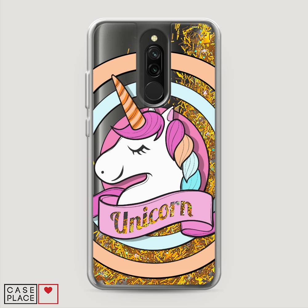 

Жидкий чехол с блестками "Unicorn зефирный" на Xiaomi Redmi 8, 37190-1