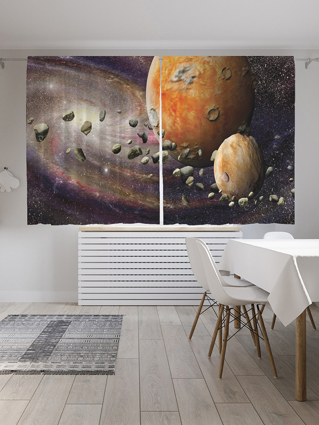 

Шторы с фотопечатью "Космические камни" из сатена, 290х180 см