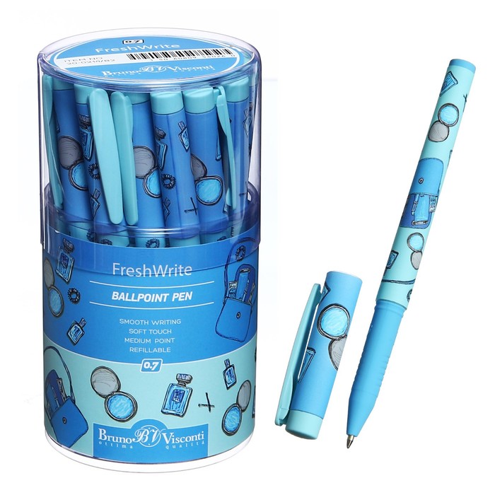 Ручка шариковая FreshWrite. Life Style Blue dream, корпус Soft Touch, 0.7 мм, синие чернил