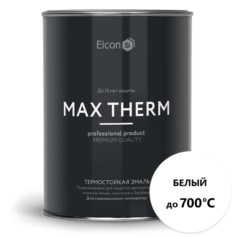 Термостойкая эмаль Elcon до 700 градусов белая (0,8кг)