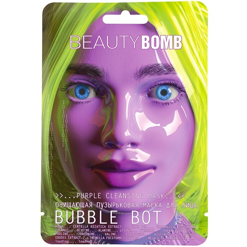 фото Маска для лица beauty bomb, очищающая пузырьковая, 1шт